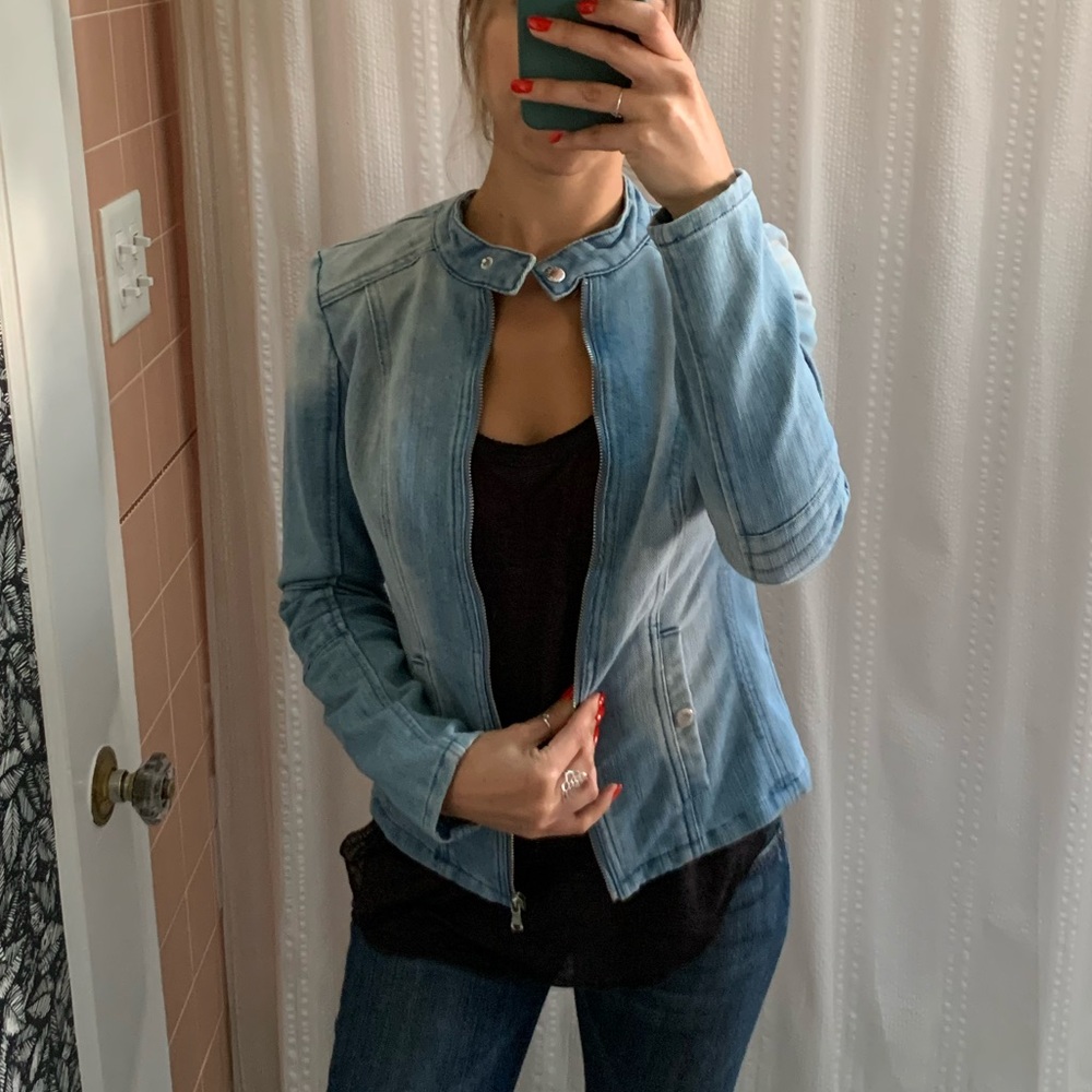 Vintage Guess Moto Denim Jacket